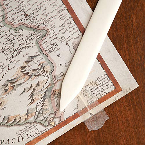 Lineco Genuine Bone Folder Large 8" x 1", Used for Bookbinding | Great for Scoring, Folding and Creasing Paper Projects, Scrapbooking, Cards, DIY. Ideal for Leather, Handmade Crafts