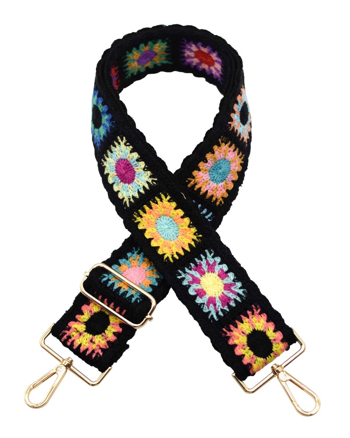 Embroidered Purse Straps Replacement Crossbody Wide Adjustable Bag Straps | Thick Purse Strap for Crossbody Bags,Extra Long Strap,Cross Body Straps for Handbags,Bag Straps for Tote Bags,Shoulder Straps - color: Green