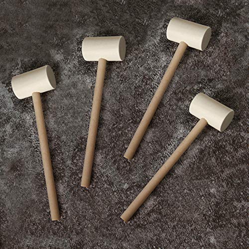 MIHEY 18 Pcs Mini Wooden Hammer Creative Pounding Educational Mallet