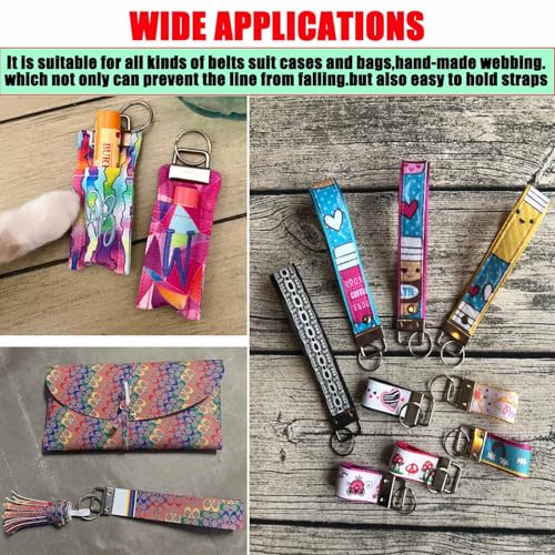Fob Hardware Set, 1 Inch, with Installation Pliers Tool, for Wristlet Keychain, Key Lanyard - color: 50 Pcs
