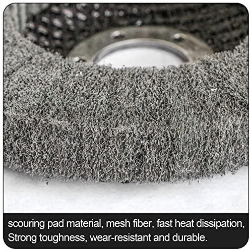 10Pcs 4.5" x 7/8" Nylon Fiber Flap Discs Angle Grinder Polishing Grinding Wheel,Scouring pad Buffing Wheels for Angle Grinder, Polishing Tools (Gray) - style: Gray