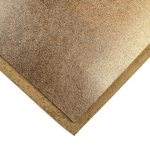 Real Dark Gold Metallic Leather: Genuine Shiny Leather with Metallic Top for Sewing, Crafting and Jewelry Making (Dark Gold, 8x10In/ 20x25cm) - color: Dark Gold, size: 8x10In/ 20x25cm
