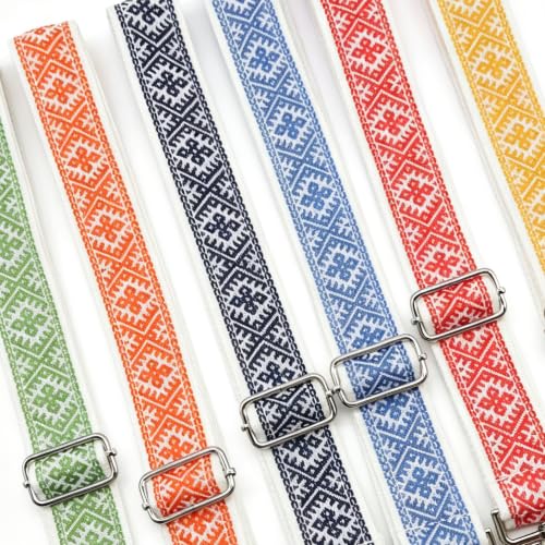 Purse Strap Bag Straps 1.5" Wide Adjustable Replacement Long Crossbody for Thick Shoulder Bags Canvas Handbags - color: Silver Hardware-1204-yellow