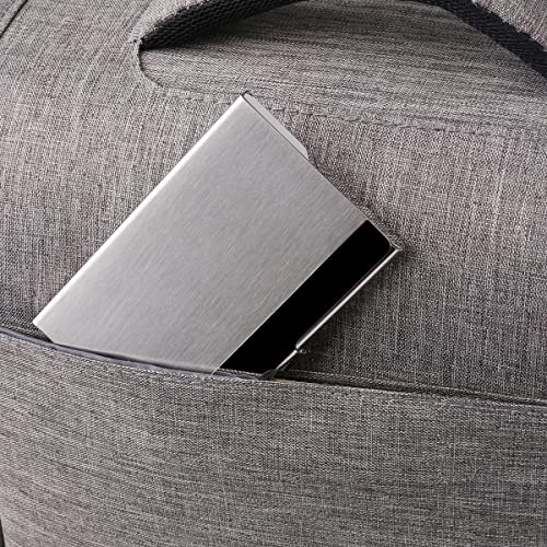 Business Card Holder, Slim Business Card Case for Men & Women, Pocket Metal Card Case, Professional Stainless Steel Business Card Holders, Purse Name Card Holder, Buckle Style Shut - style: Silver