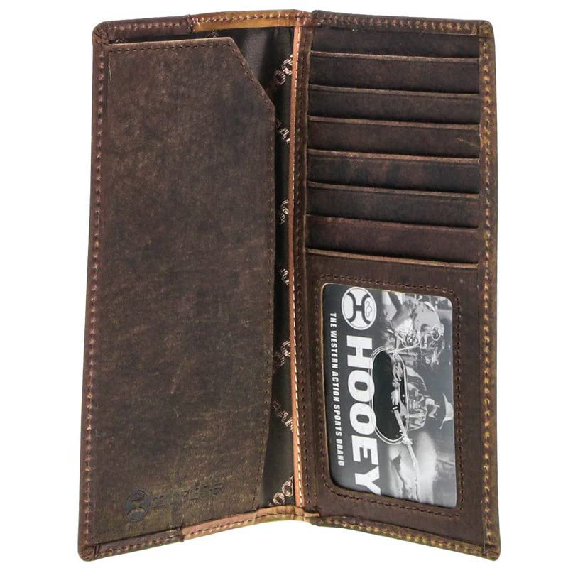 HOOEY Leather Men’s Western Rodeo Wallet (Grayson - Brown/Tan) - color: Grayson - Brown/Tan