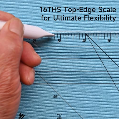 YLaziion 16" Imperial Pattern Master & French Curve Ruler for Sewing | 3mm Non-Yellowing Acrylic, 60° & 45° Angle Lines, 1/16" Scale, Hip Curve, Vary Form Curve, Armhole, Seam Allowance Guide - style: Pattern Master