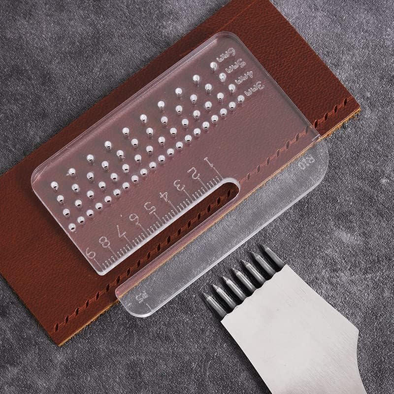 Leather Stitching Punch Aid Plate Leather Working Tools, Leather Craft Punching Tools, Stitching Aid Plate for Surface Protection, Leatherworking Perforation Accessories